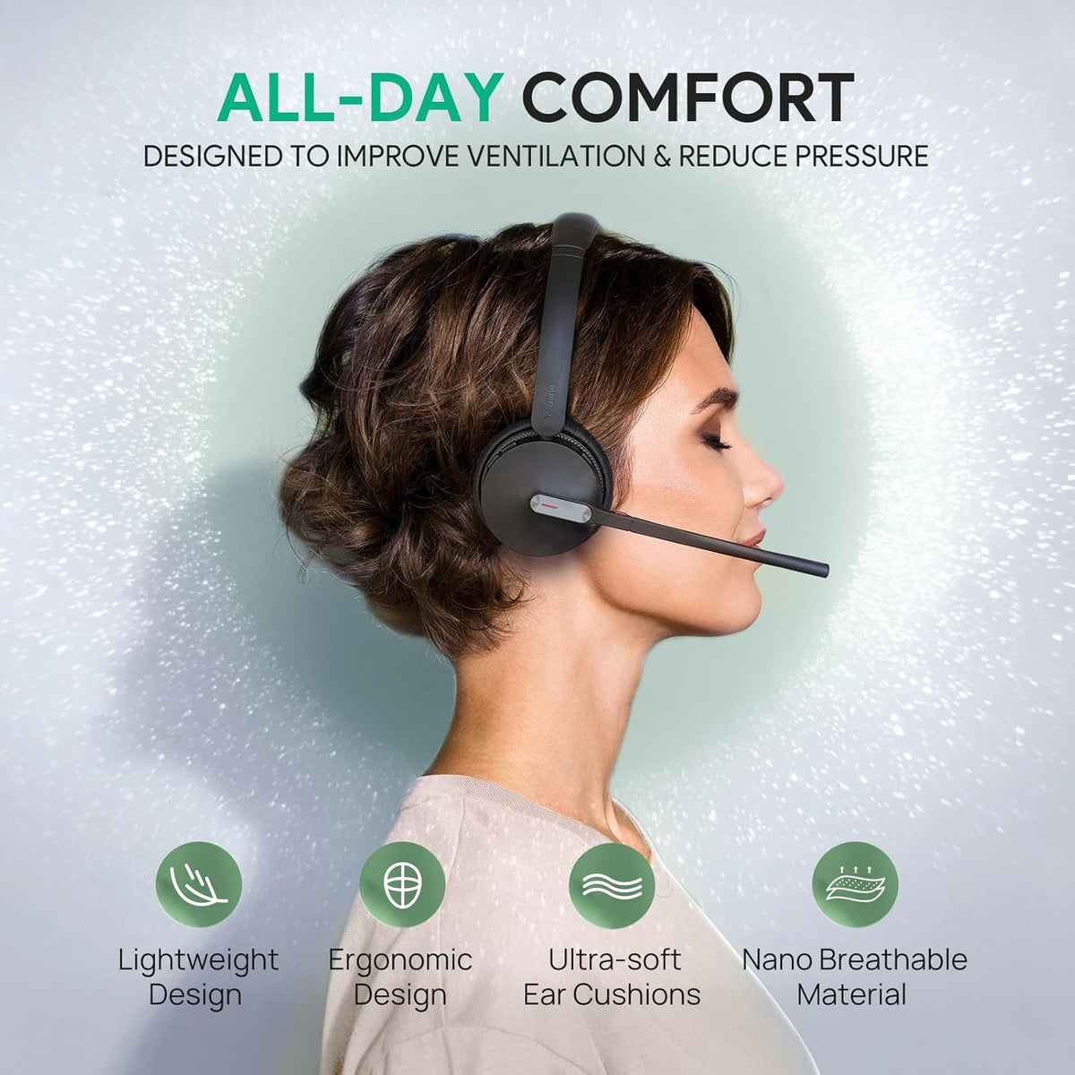 Wh64 Yealink WH64 DECT & Bluetooth Wireless Office Headset
