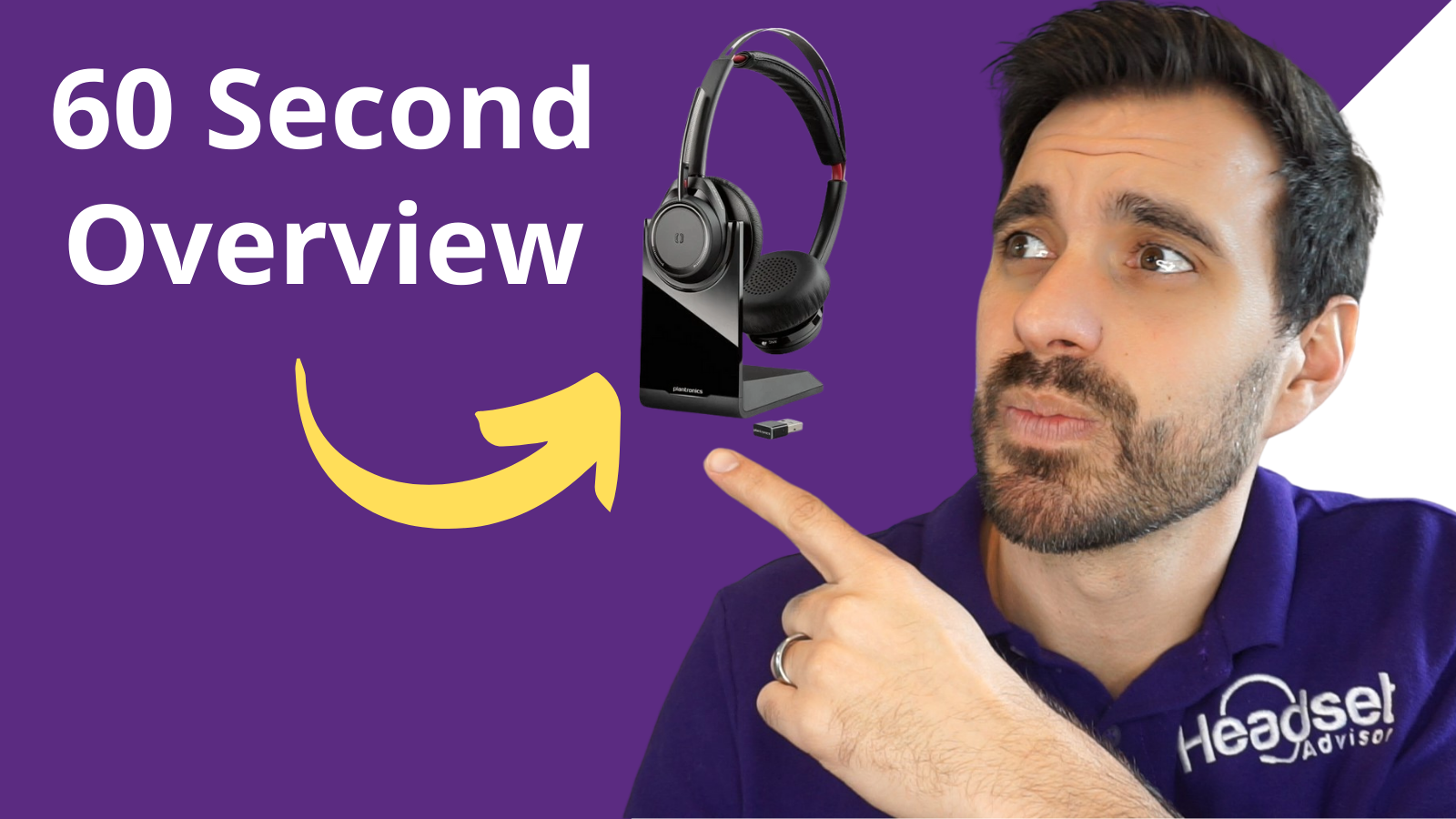 Plantronics Voyager Focus UC quick 60 second overview with live microphone demo. Experience a Bluetooth wireless headset with active noise cancellation so you can listen to your calls, music, and podcasts without distracting noises around you.
