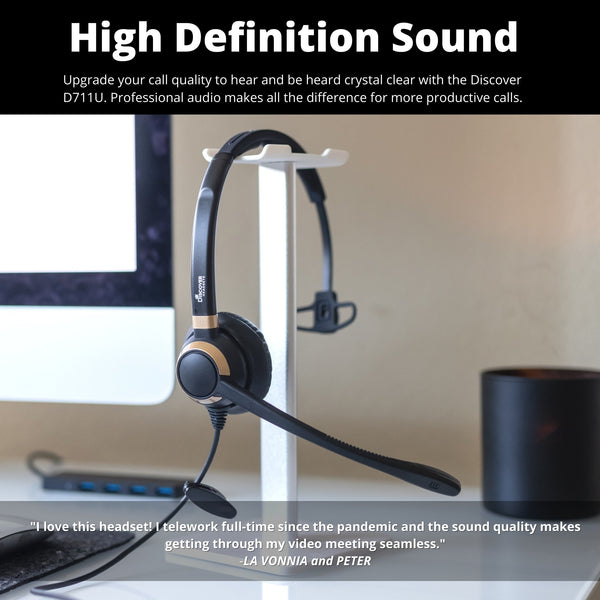 Discover D711 Single Speaker Wired Office Headset for Professionals - Headset Advisor