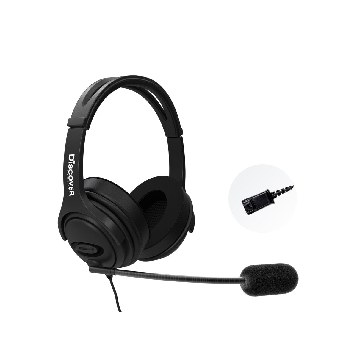 Discover D722 Quick Disconnect Noise Cancelling Wired Headset