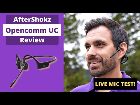 AfterShokz Opencomm UC Bone Conduction Bluetooth Headset With Loop 100 USB  Dongle