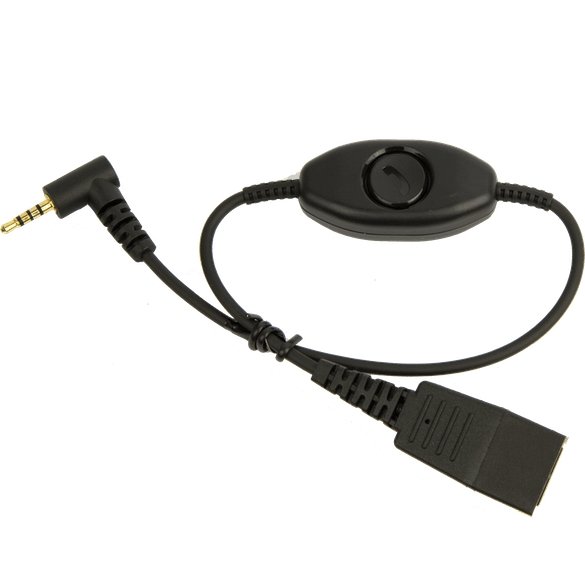 Jabra Cord QD to 2.5 mm Jack with PTT for Cisco, Nokia - 8800-00-79 - Headset Advisor