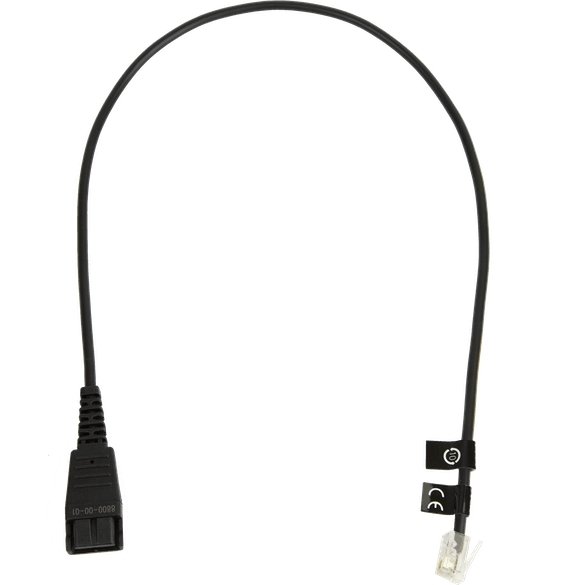 Jabra Cord - QD to Modular RJ extension cord - 8800-00-01 - Headset Advisor