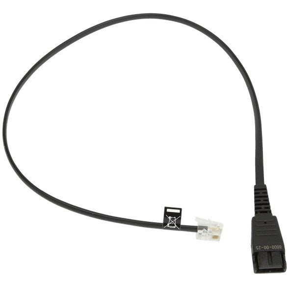 Jabra Cord - QD to Modular RJ extension cord for Yealink - 8800-00-25 - Headset Advisor