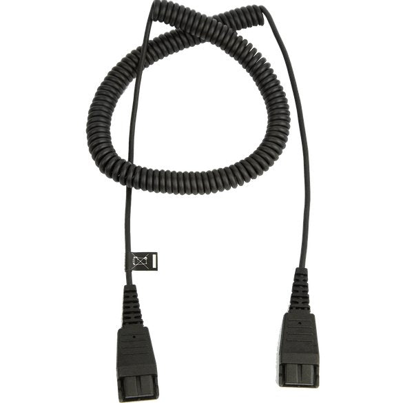 Jabra Cord - QD to QD extension cord 2m coiled | 8730-009 - Headset Advisor
