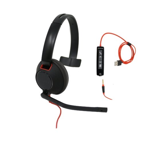 Plantronics Blackwire 5210 Single Speaker Wired USB Headset For USB-A and 3.5mm - Headset Advisor