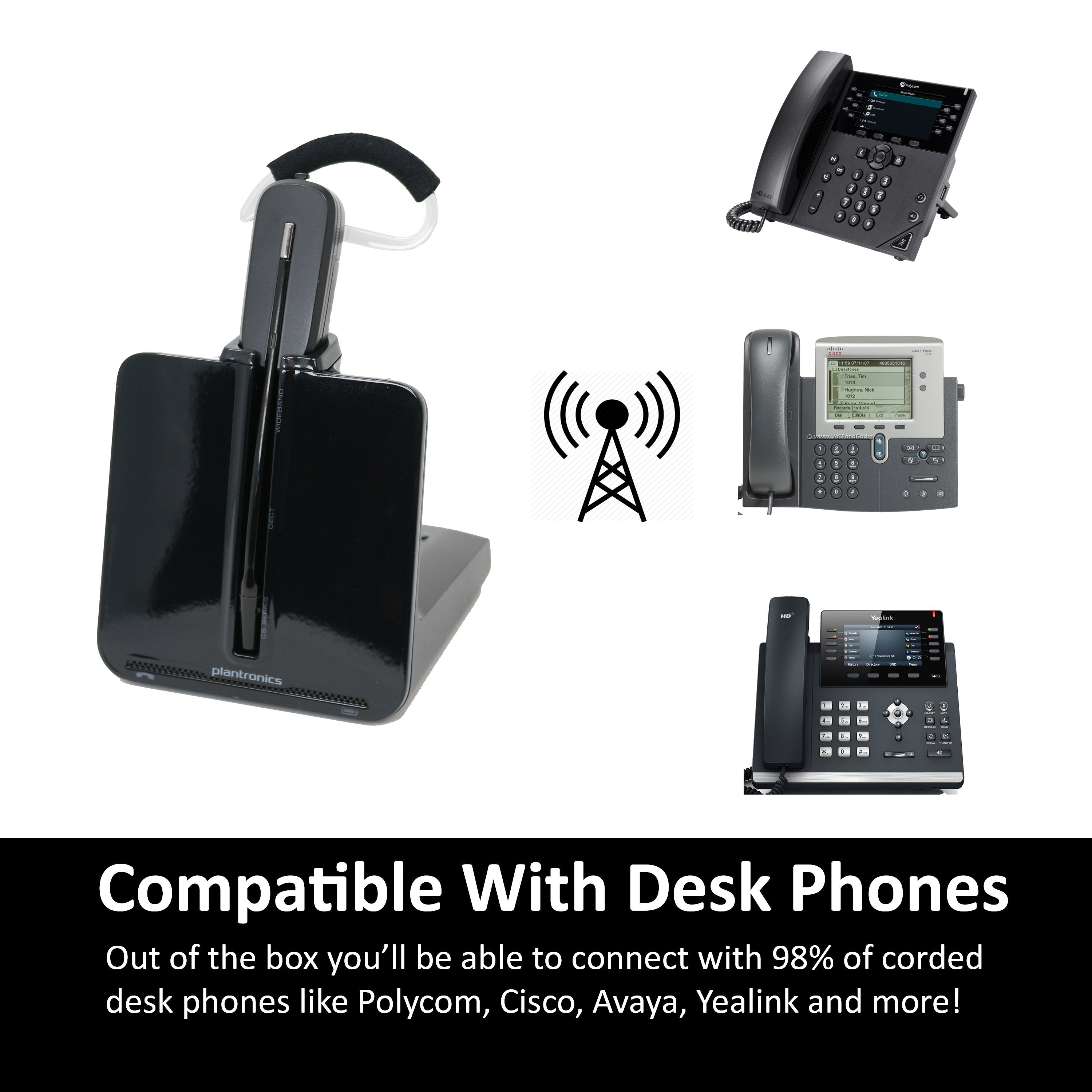 Plantronics CS540 deals Wireless DECT Headset Desk Phone