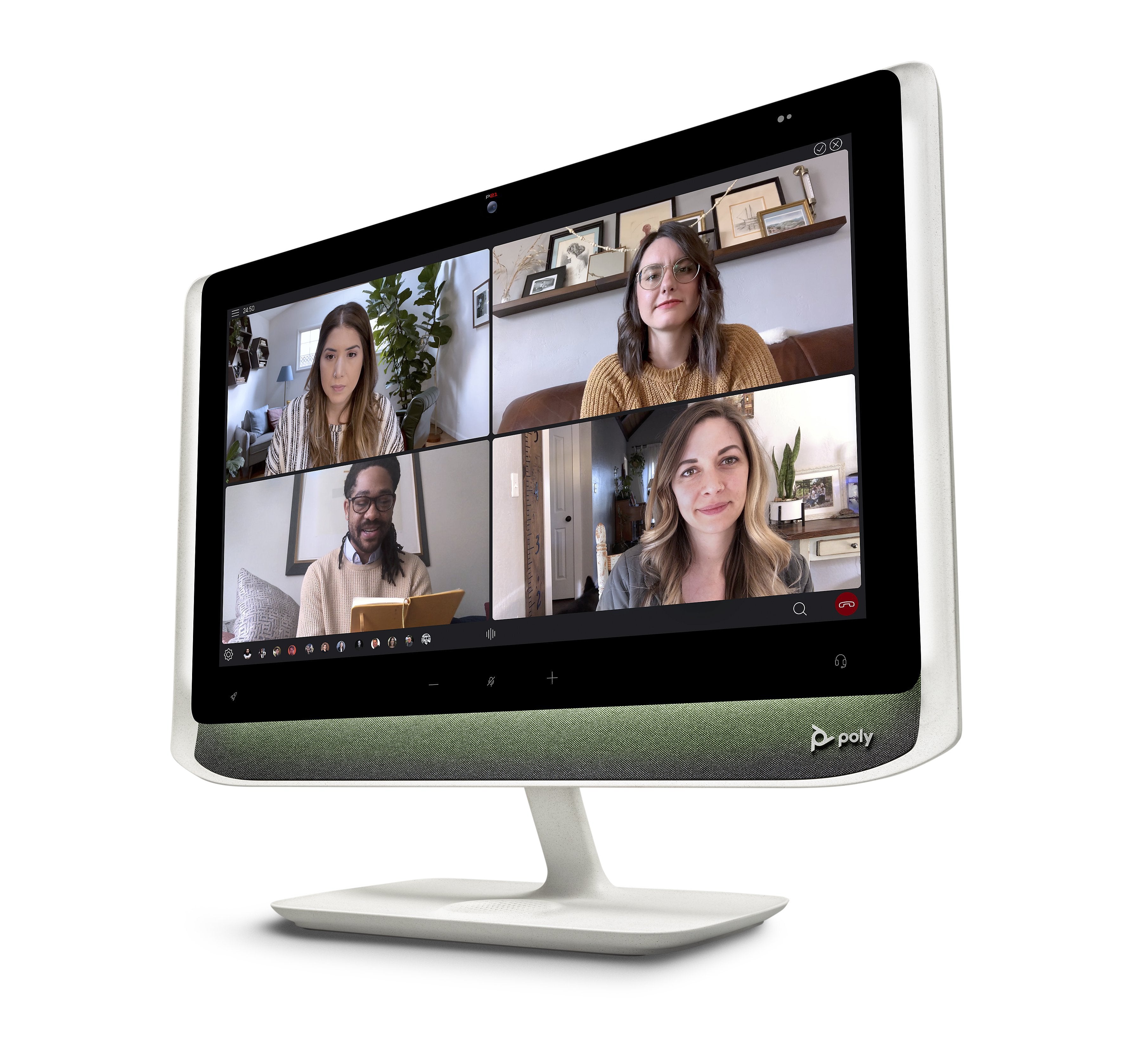 Poly Studio P21 Business Monitor, Speakerphone, and Camera All-in-one Device for Video Meetings USB-C, USB-A - 2200-87100-001 - Headset Advisor