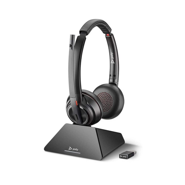 Poly Savi 8220 UC Dual Speaker Wireless Headset System For Computer - 7S4B5AA#ABA