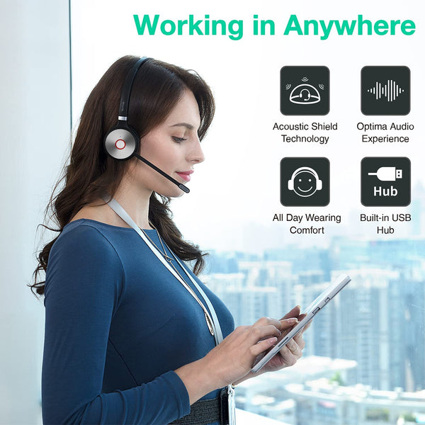 Yealink WH66 Dual Speaker DECT Wireless Office Headset System - Headset Advisor